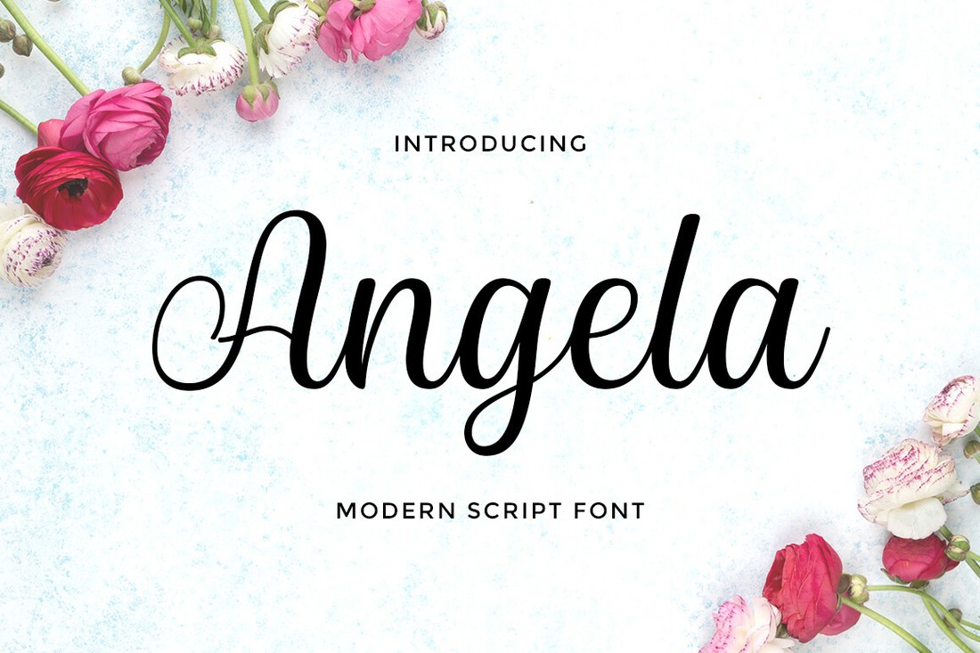 Angela Script Font preview