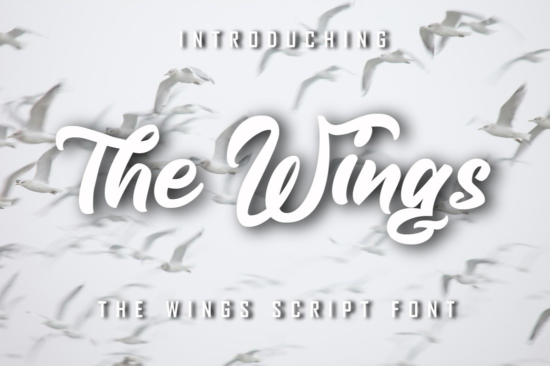 The Wings Font preview