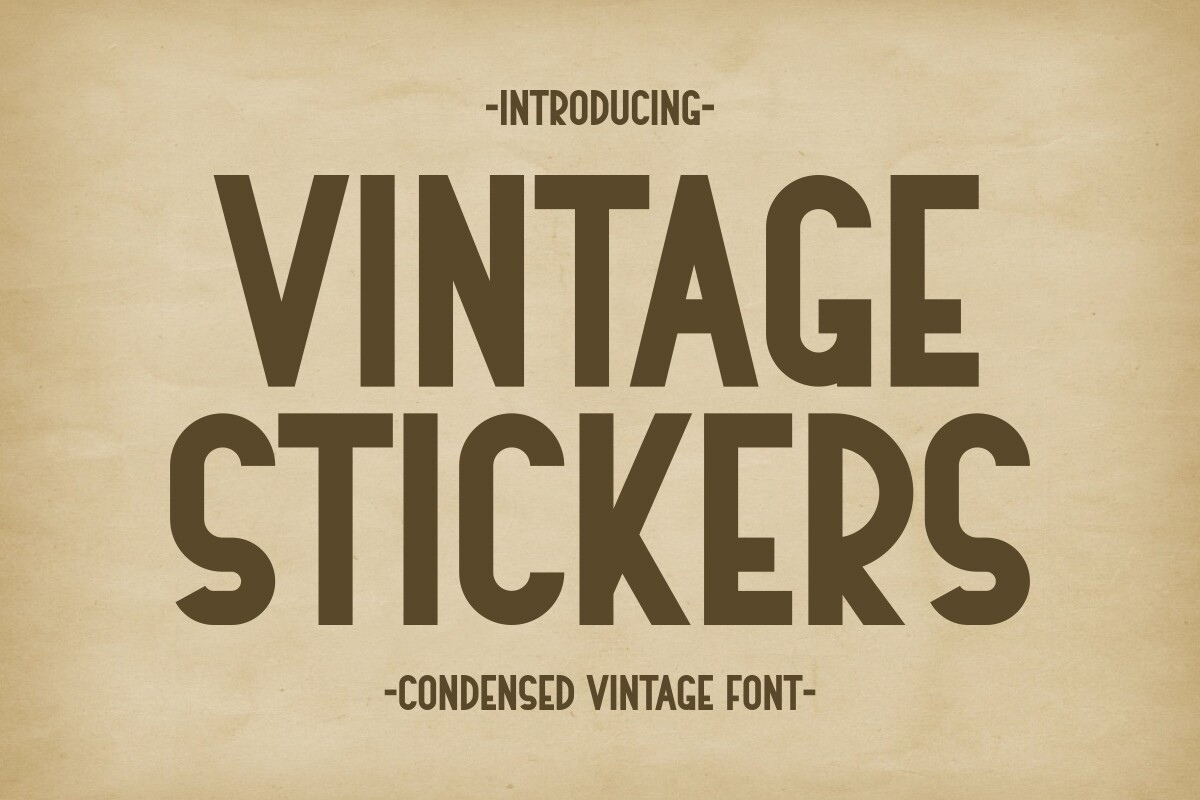 Vintage Stickers Font preview