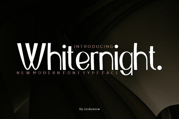 Whiternight Font preview