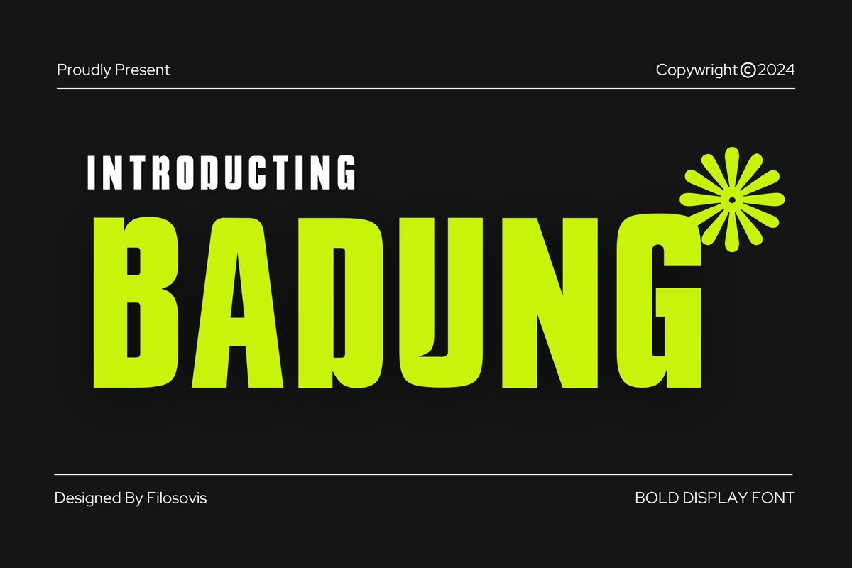 Badung Font preview