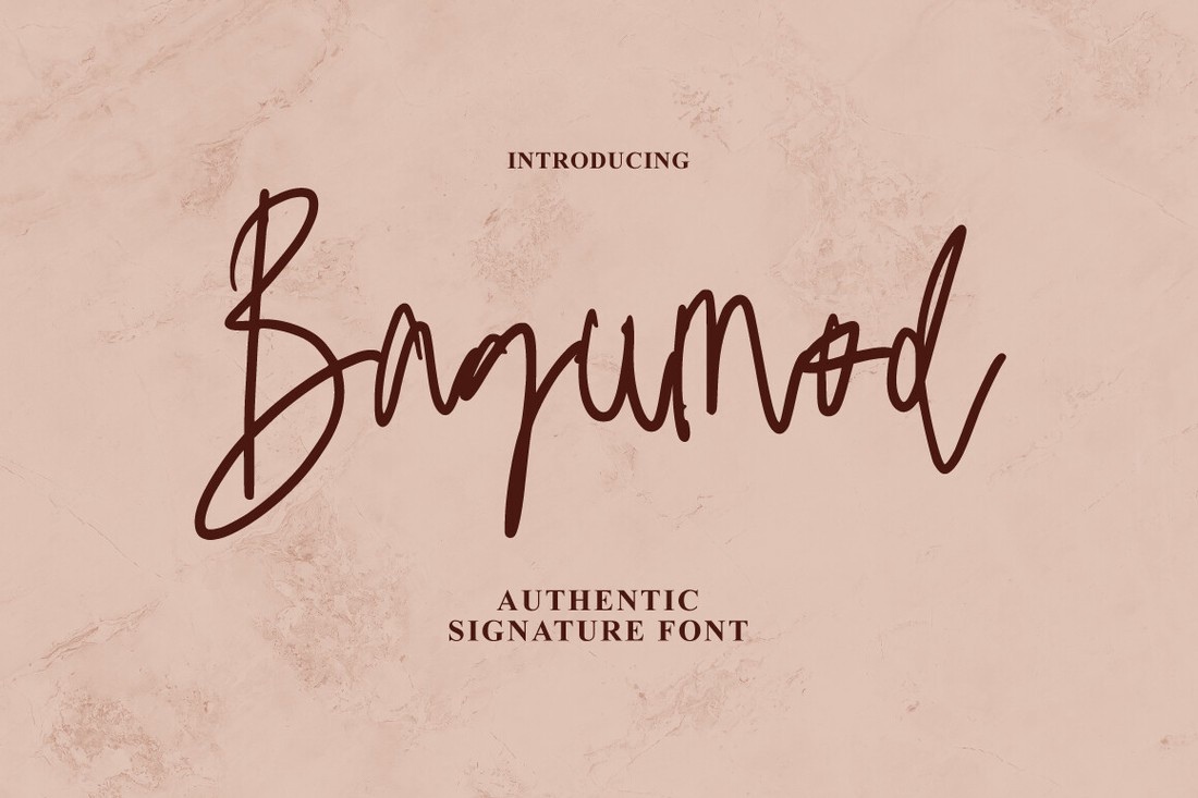 Bagumod Signature Font preview