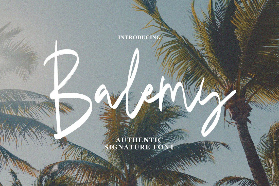 Balemy Signature Font preview