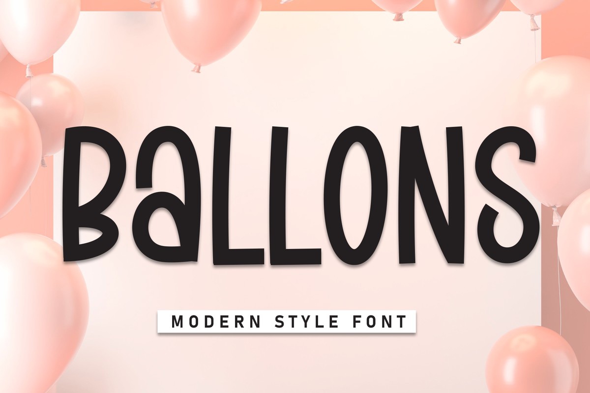 Ballons Font preview