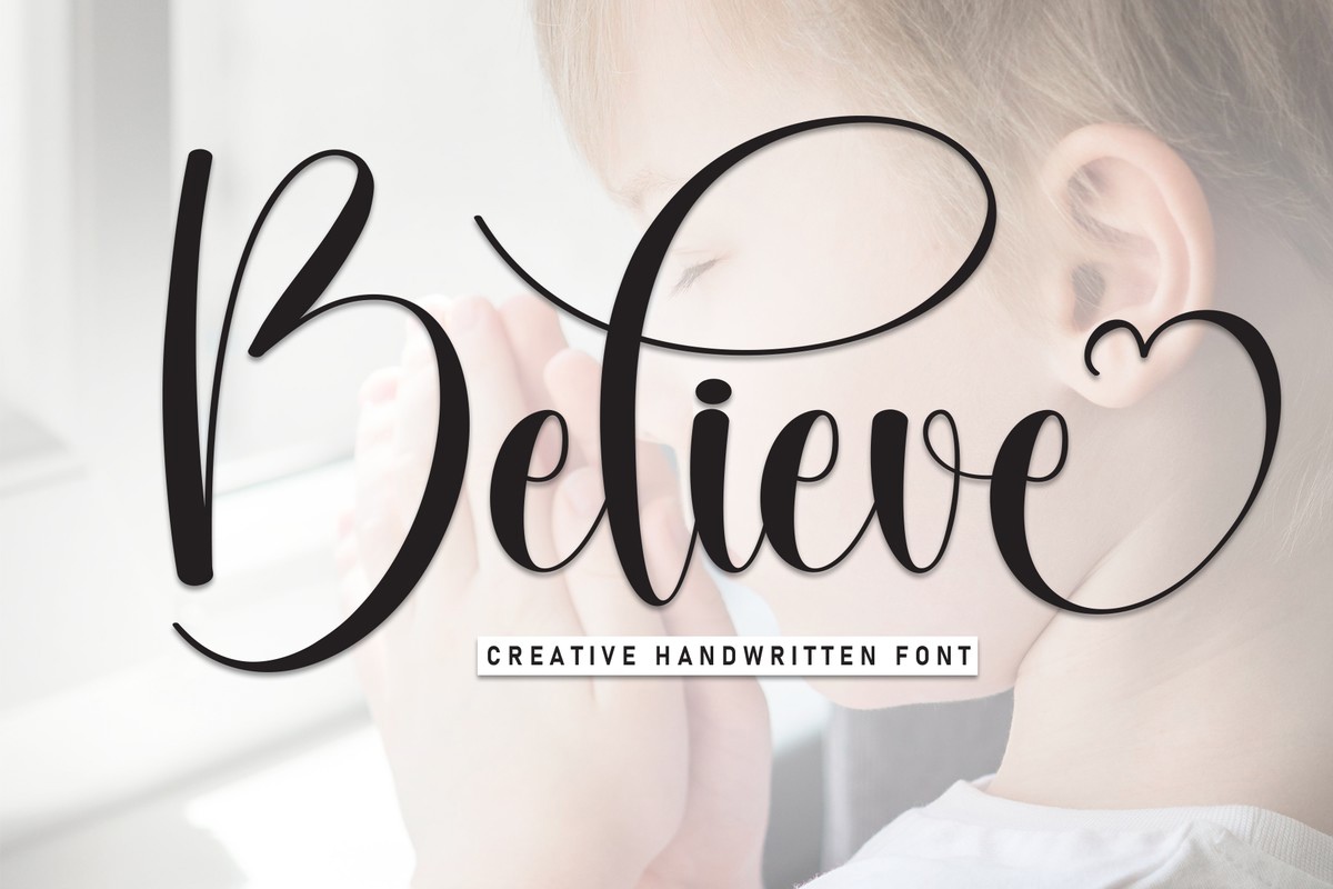 Believe Font preview