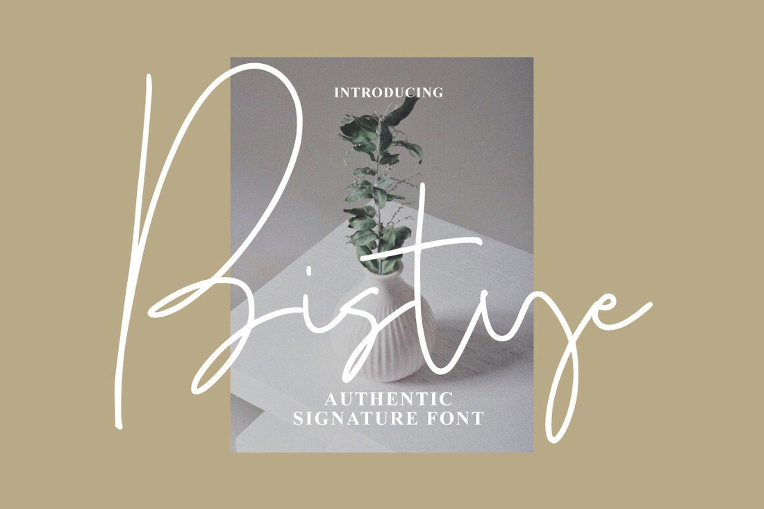 Bistye Signature Font preview