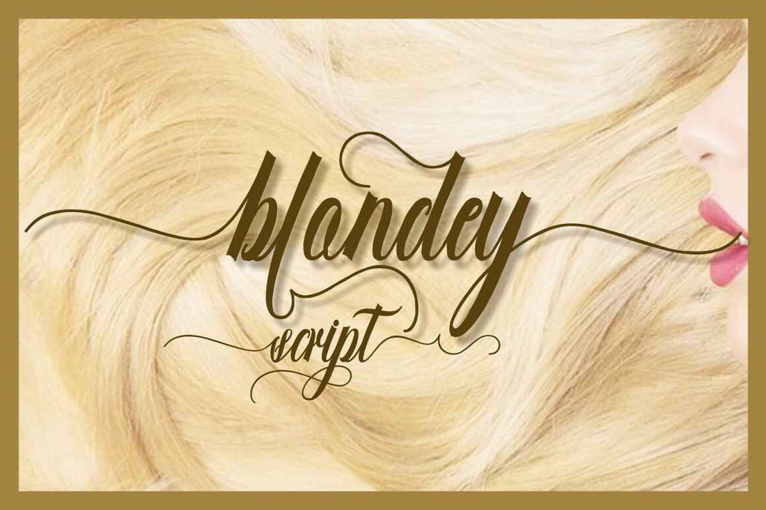 Blondey Script Font preview