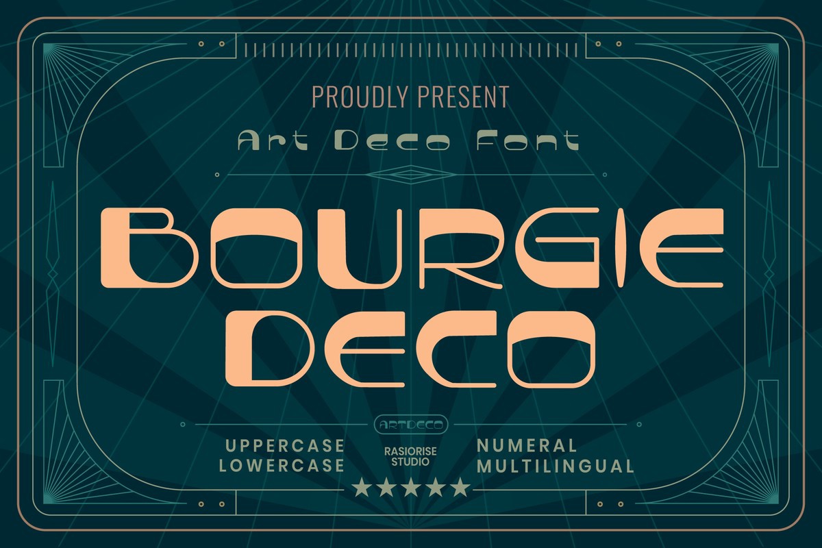 Bourgie Deco Font preview