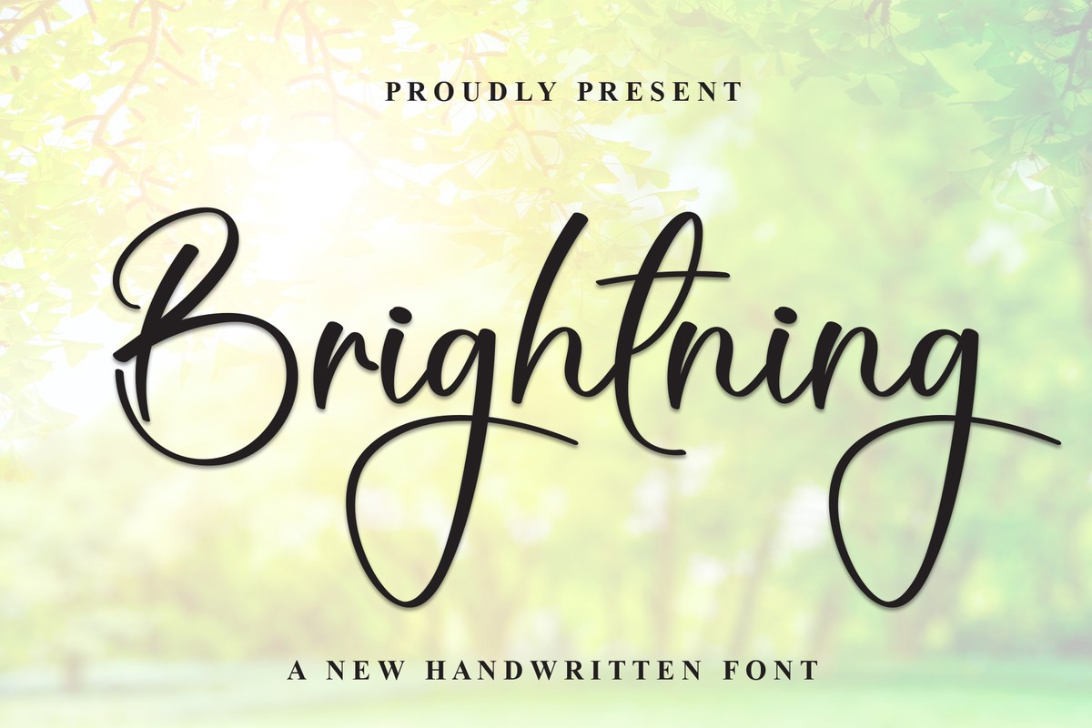 Brightning Regular Font preview