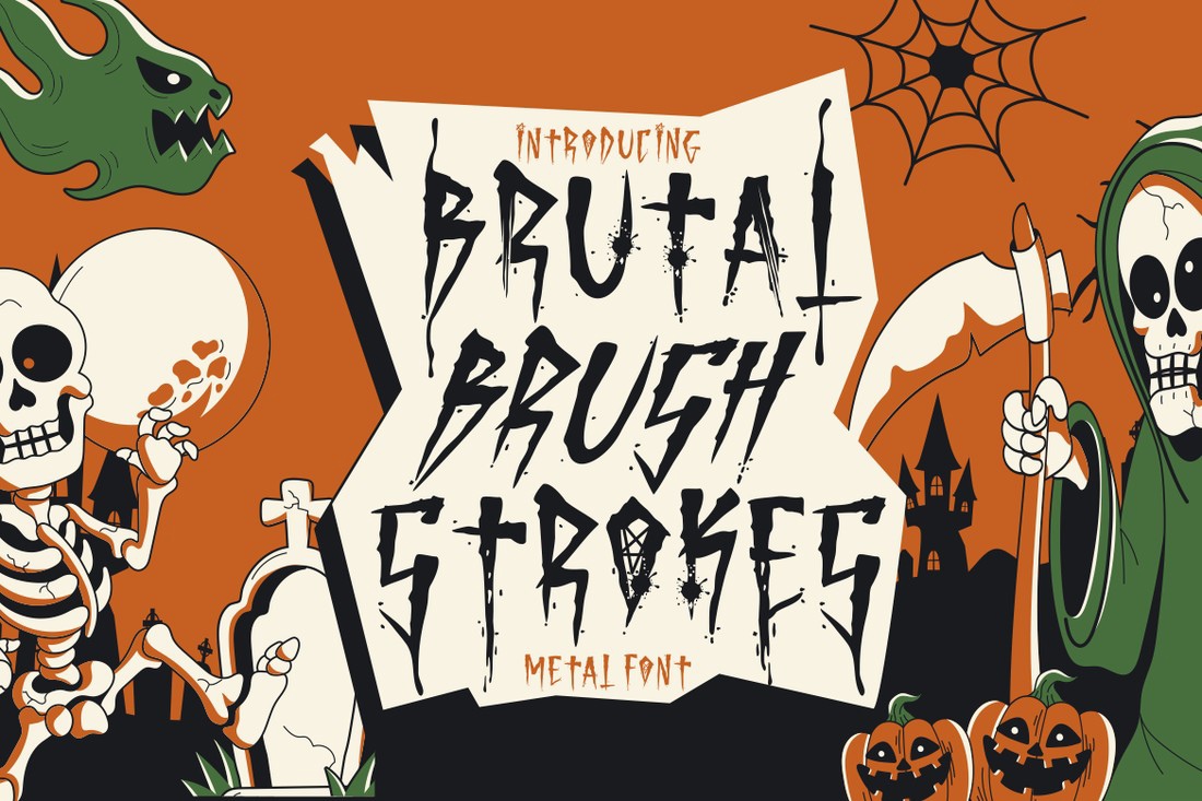 Brutal Brushstrokes Font preview