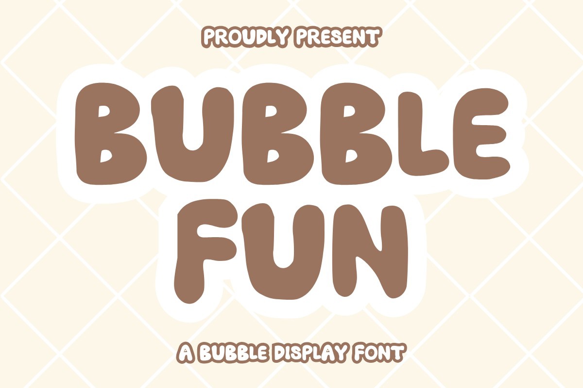 Bubble Fun Font preview