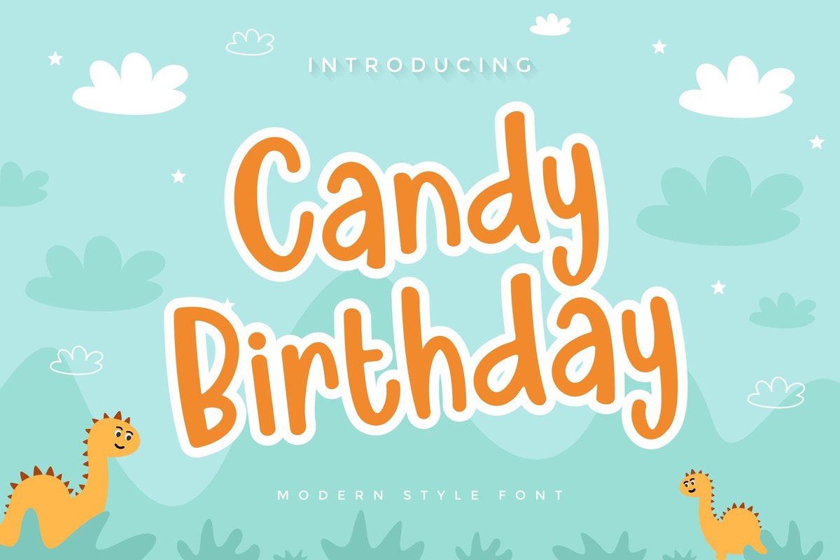 Candy Birthday Font preview