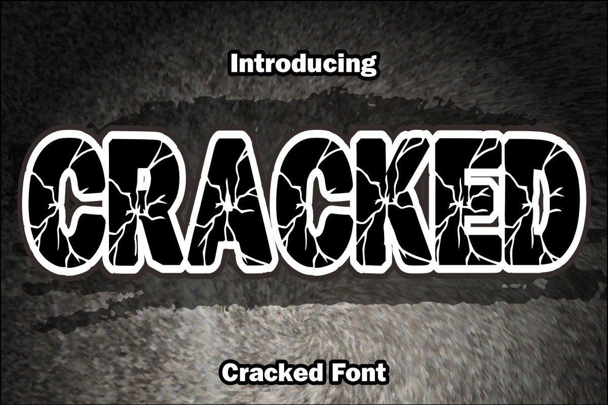 Cracked Font preview