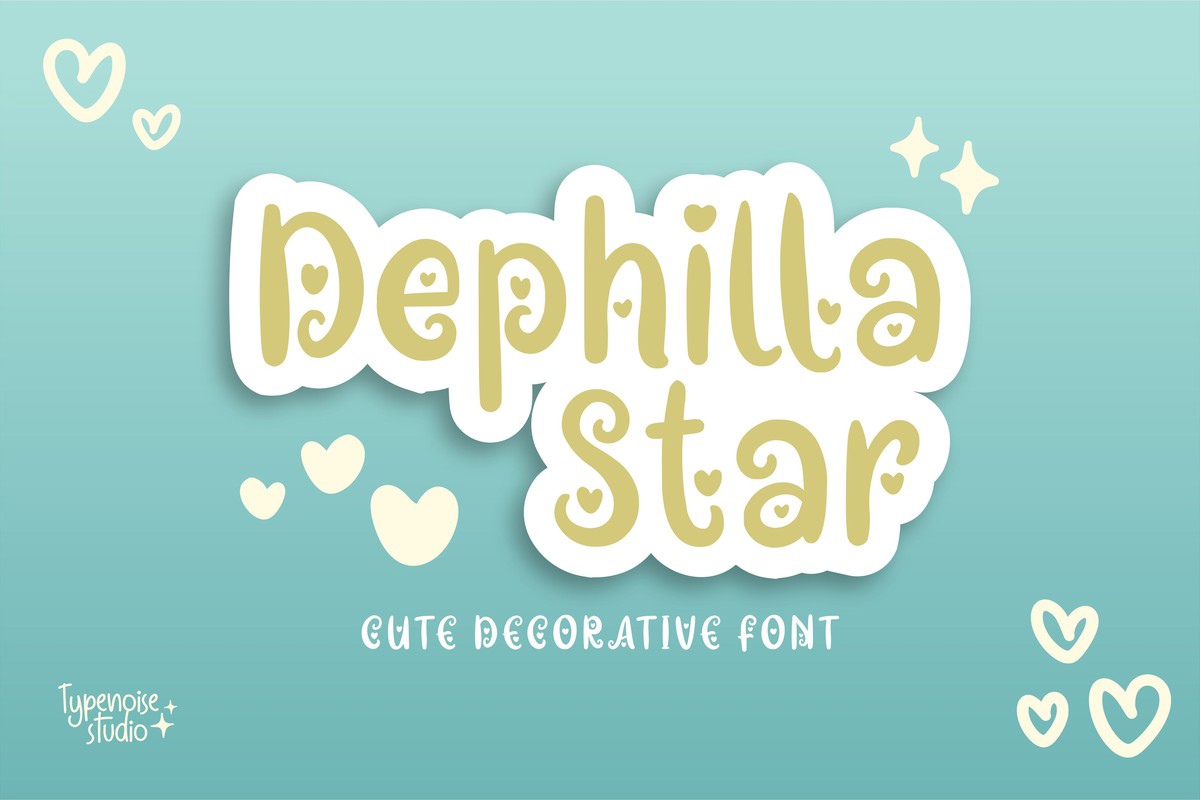 Dephilla Star Font preview