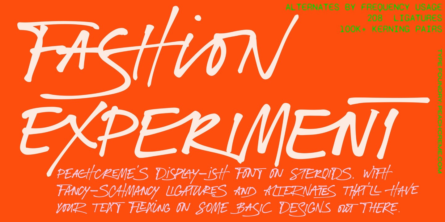 Fashion Experiment Font preview