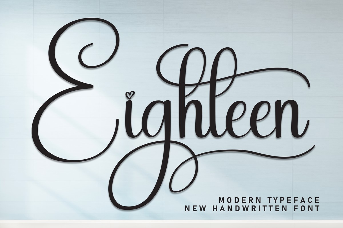 Eighteen Font preview