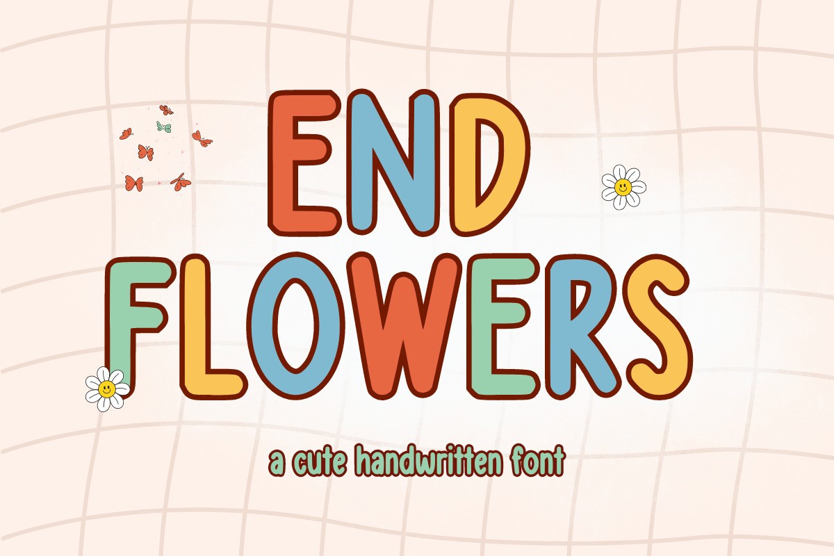 End Flower Font preview