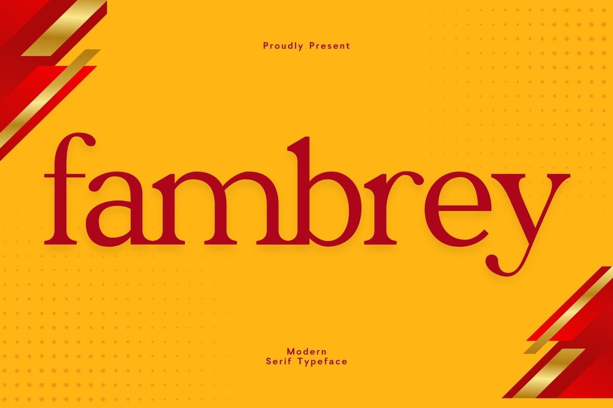 Fambrey Font preview