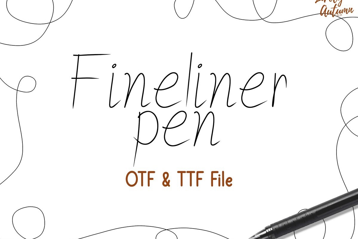 Fineliner Pen Font preview