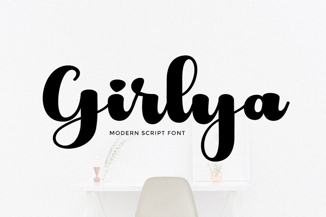 Girlya Script Font preview