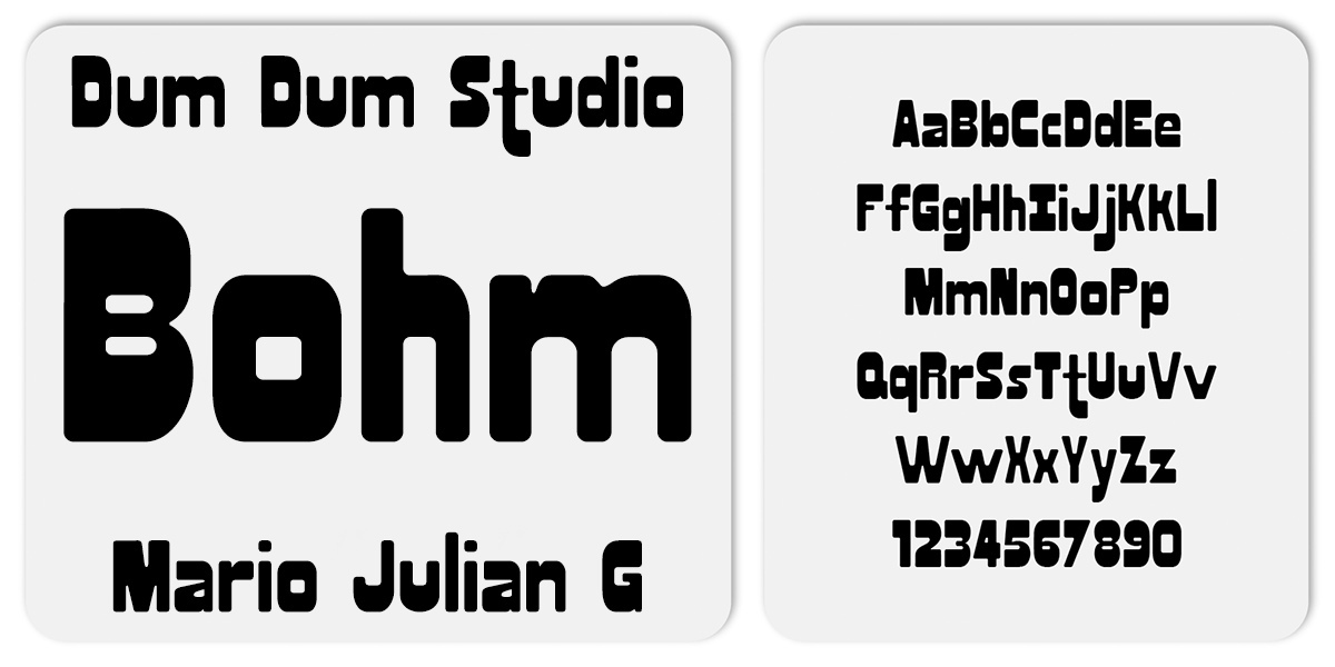 Bohm Font preview