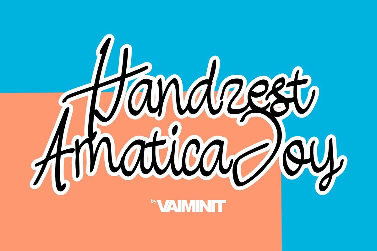 Handzest Amatica Joy Font preview