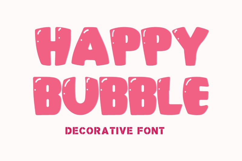 Happy Bubble Font preview