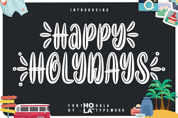 Happy Holydays Font preview