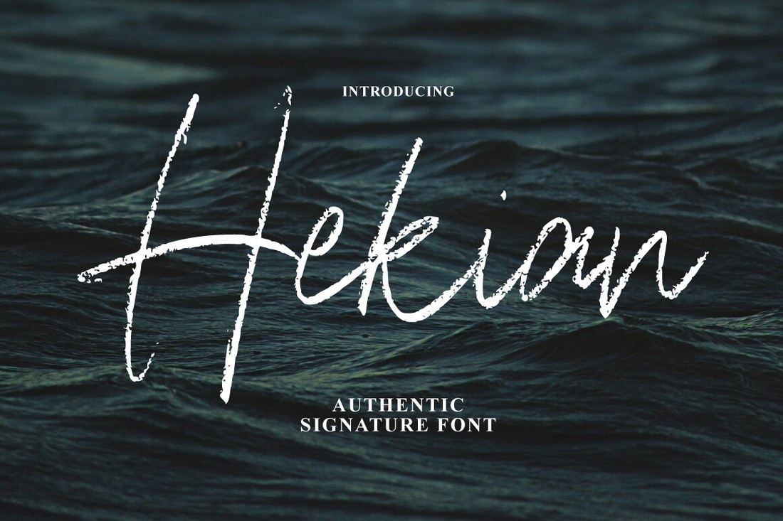 Hekian Signature Brush Font preview