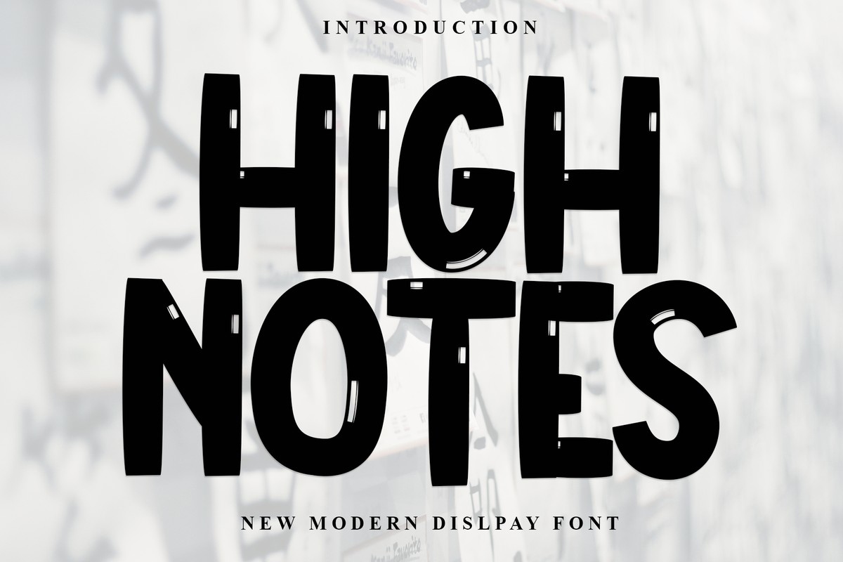 High Notes Font preview