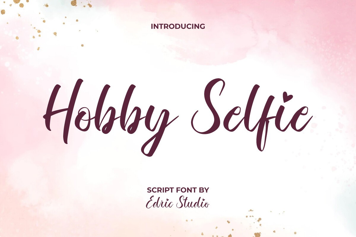 Hobby Selfie Regular Font preview