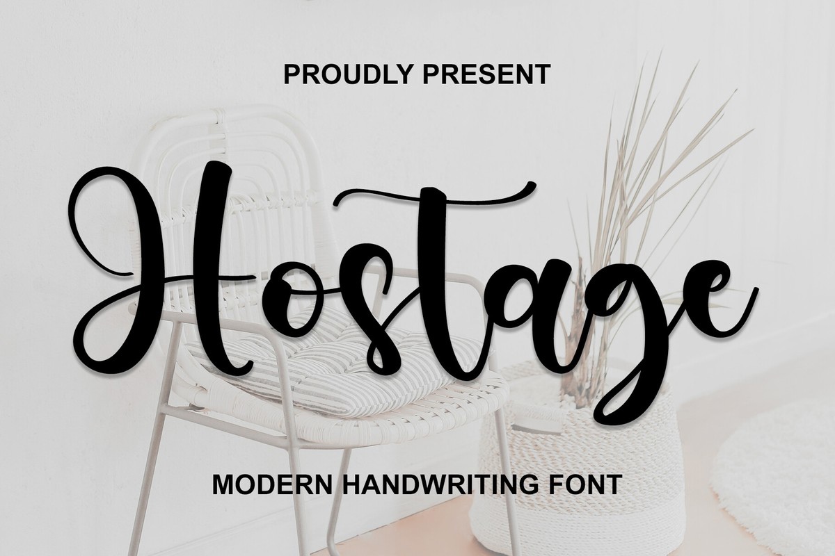 Hostage Regular Font preview