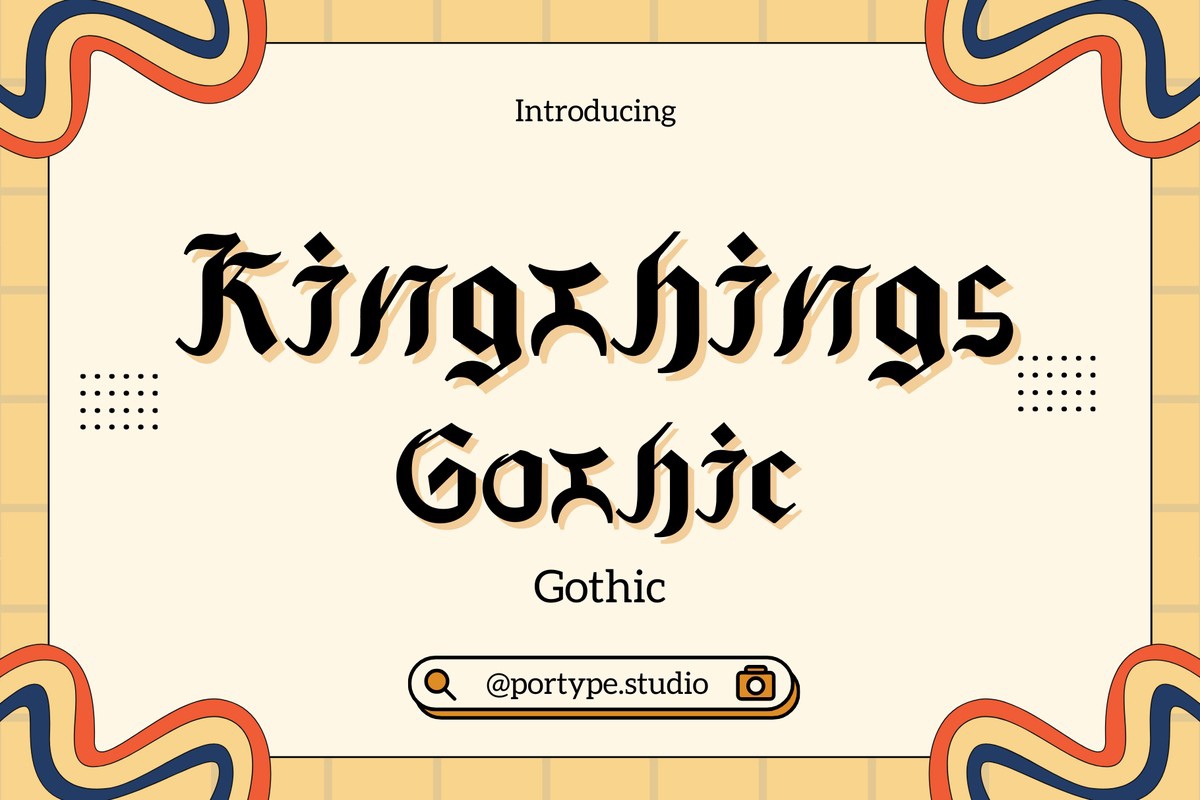 Kingthings Gothic Font preview