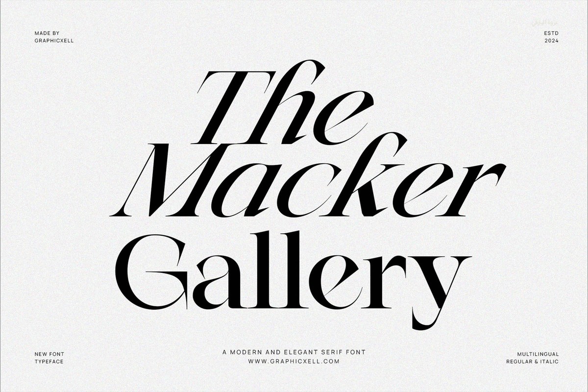 The Macker Gallery Font preview