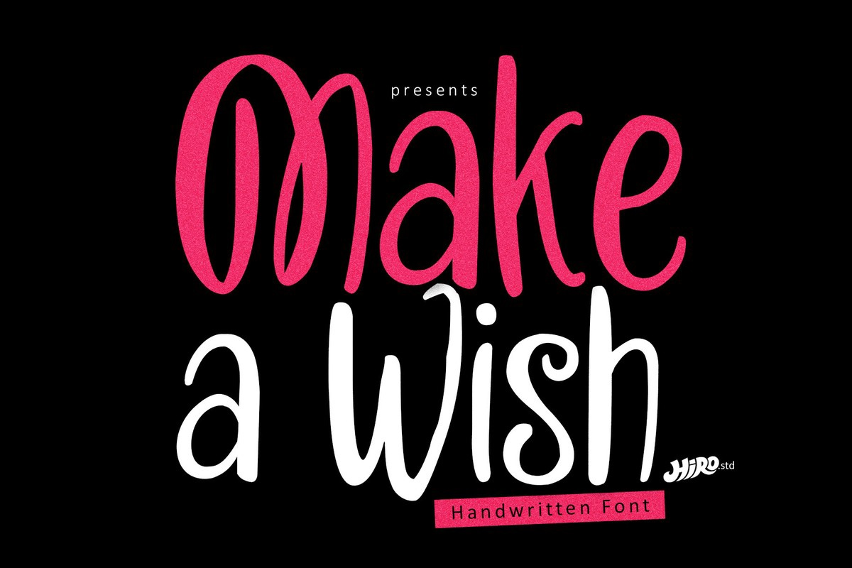 Make a Wish Font preview