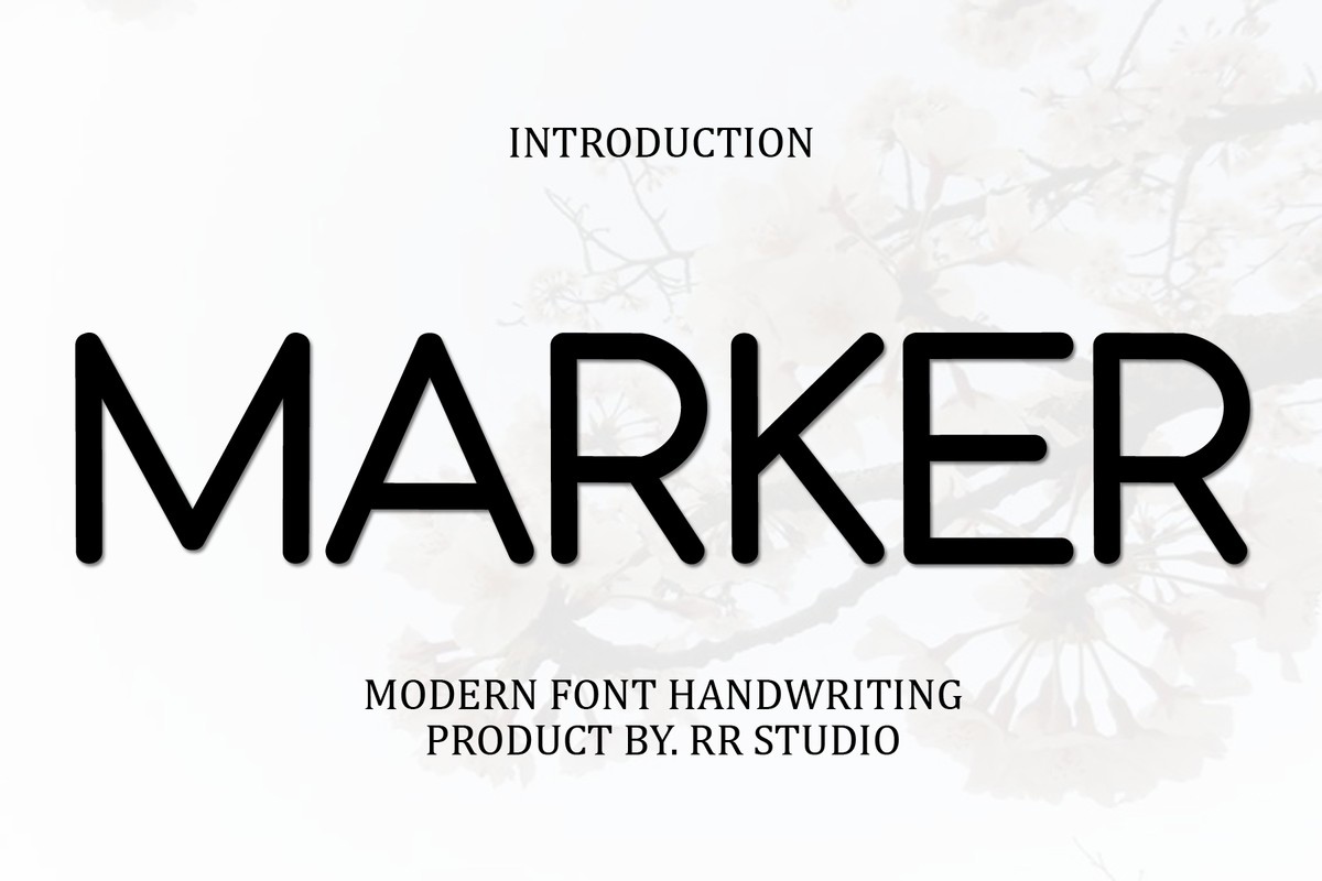 Marker Font preview