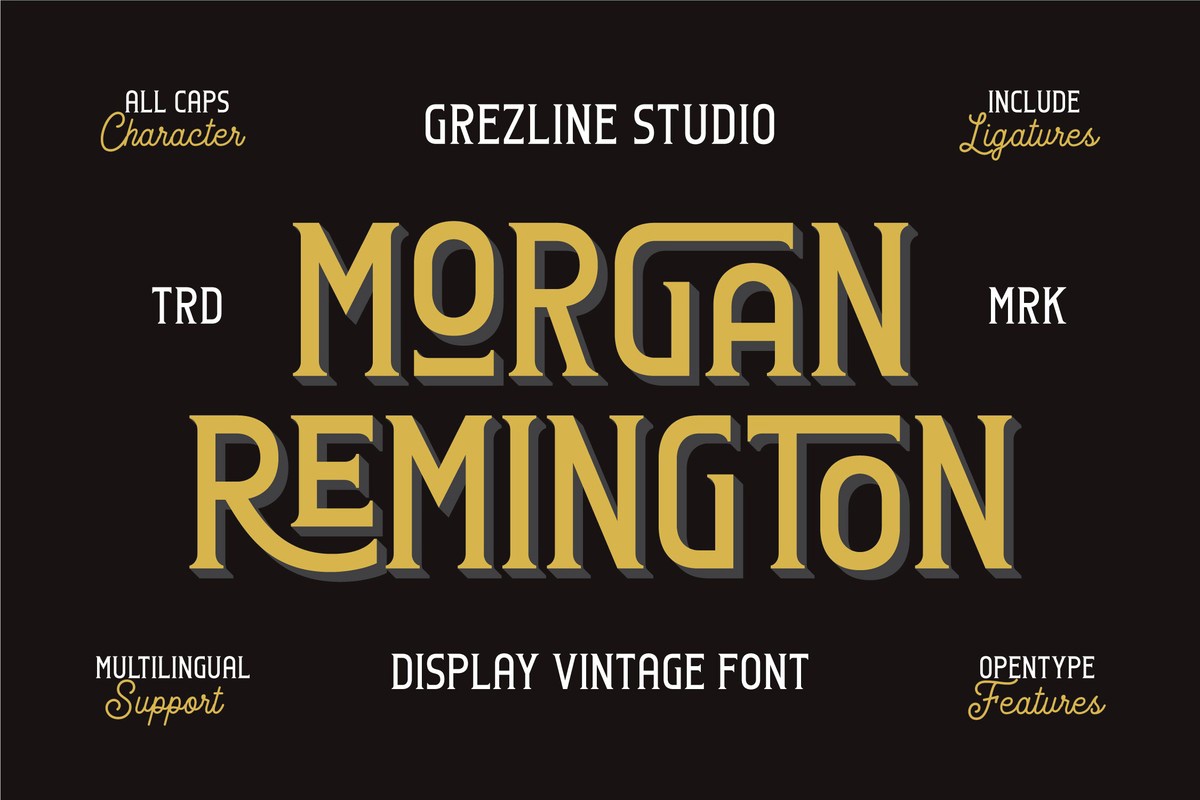 Morgan Remington Regular Font preview