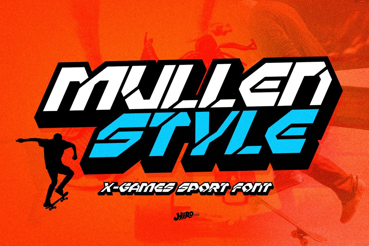 Mullen Style Extrude Font preview