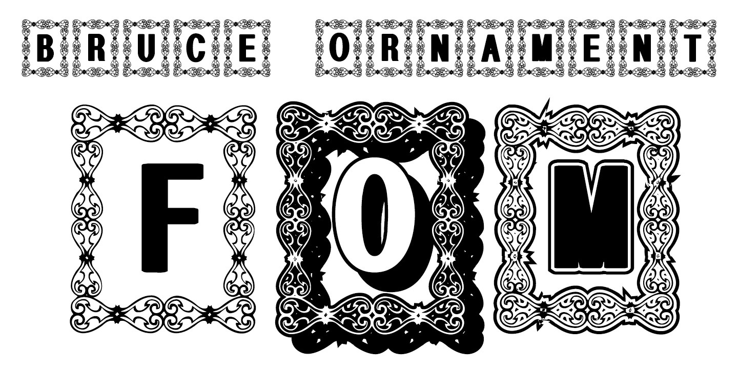 Bruce Ornament Font preview