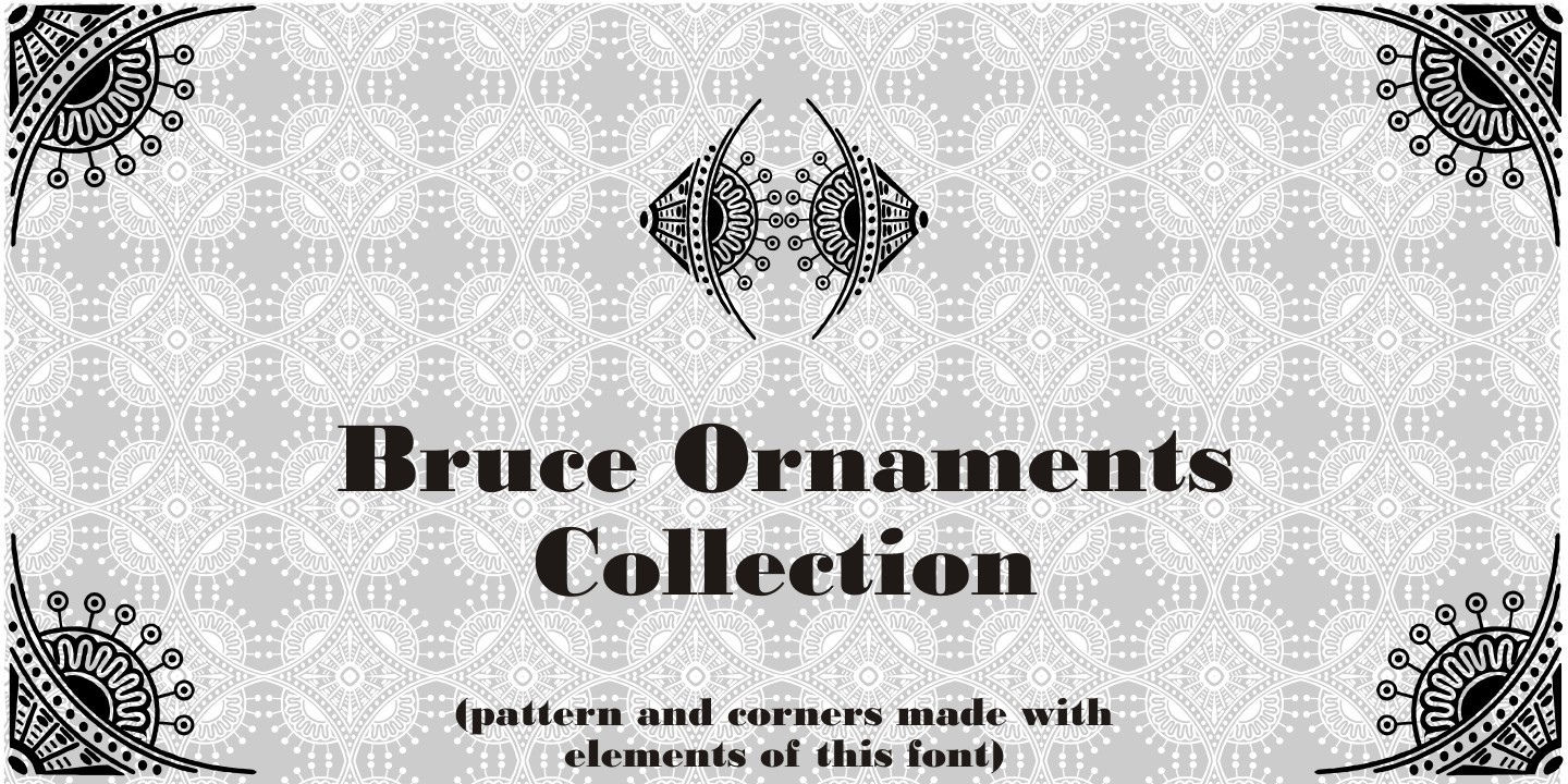 Bruce Ornaments Collection Font preview