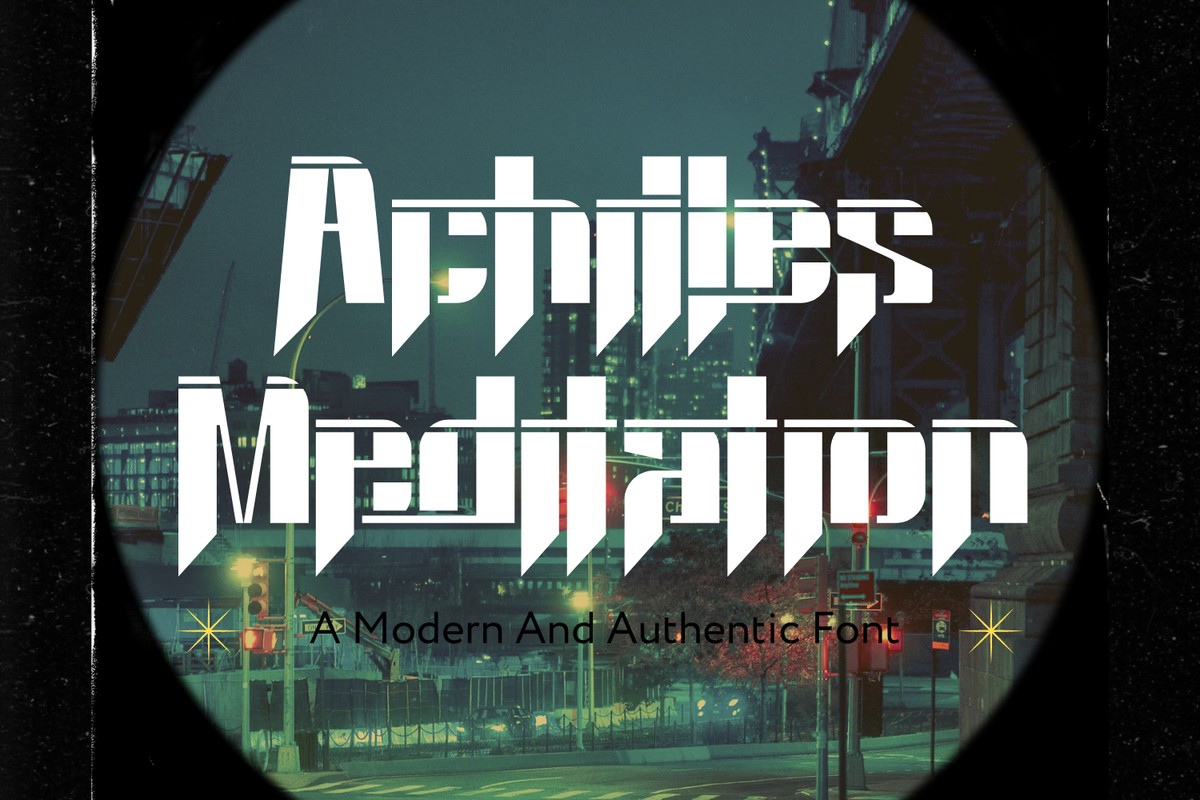 Achilles Meditation Regular Italiс Font preview