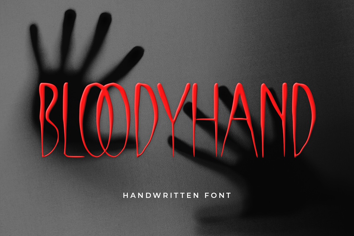 Bloody Hand Font preview