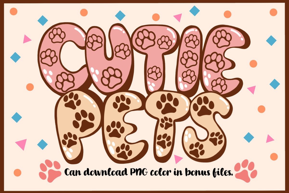 Cutie Pets Font preview