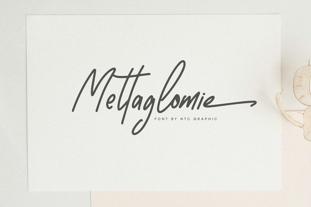 Mettaglomie Regular Font preview