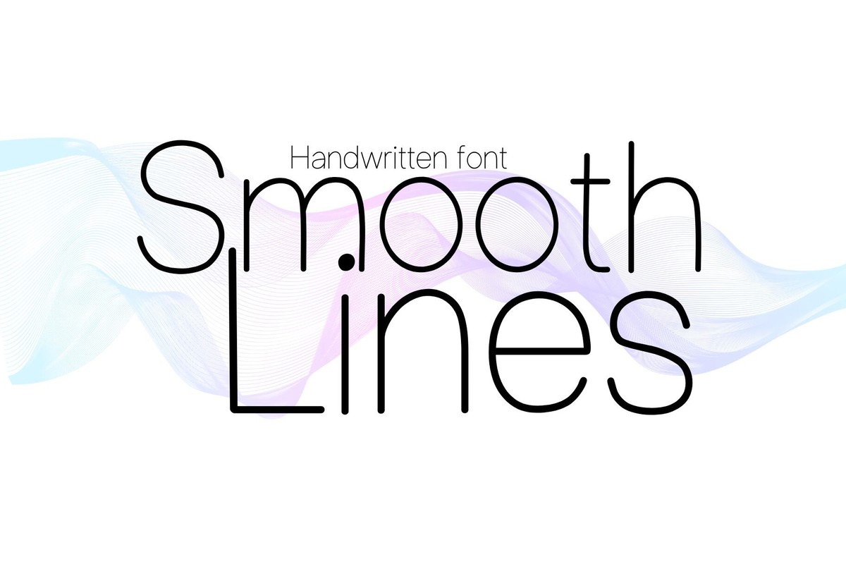 Smooth Lines Font preview