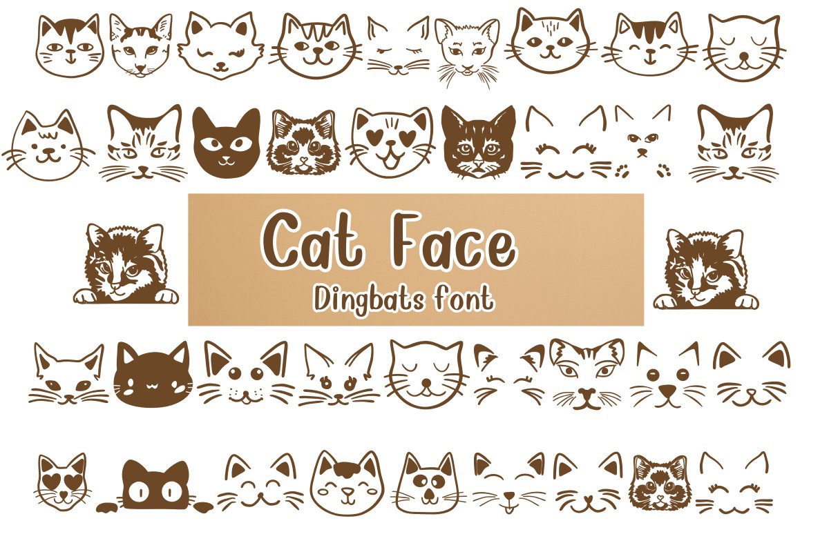 Cat Face Font preview