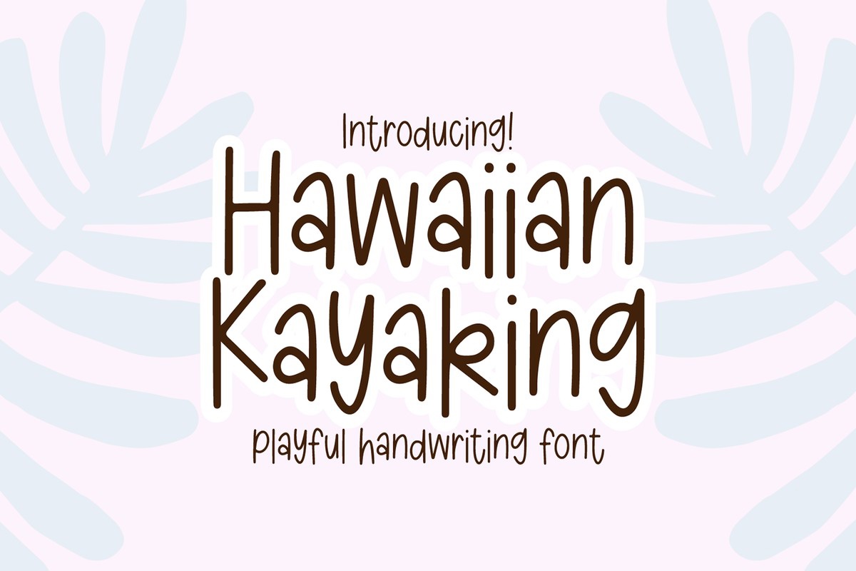 BFC Hawaiian Kayakin Font preview