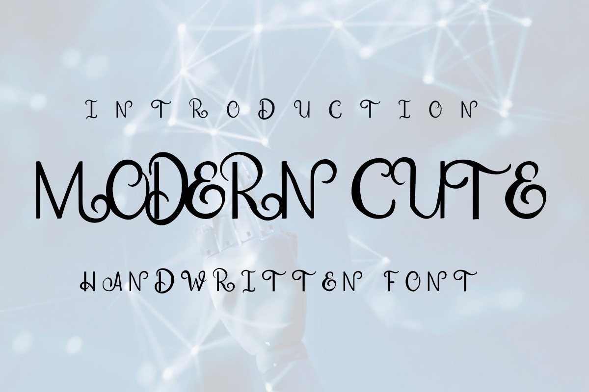 Modern Cute Font preview