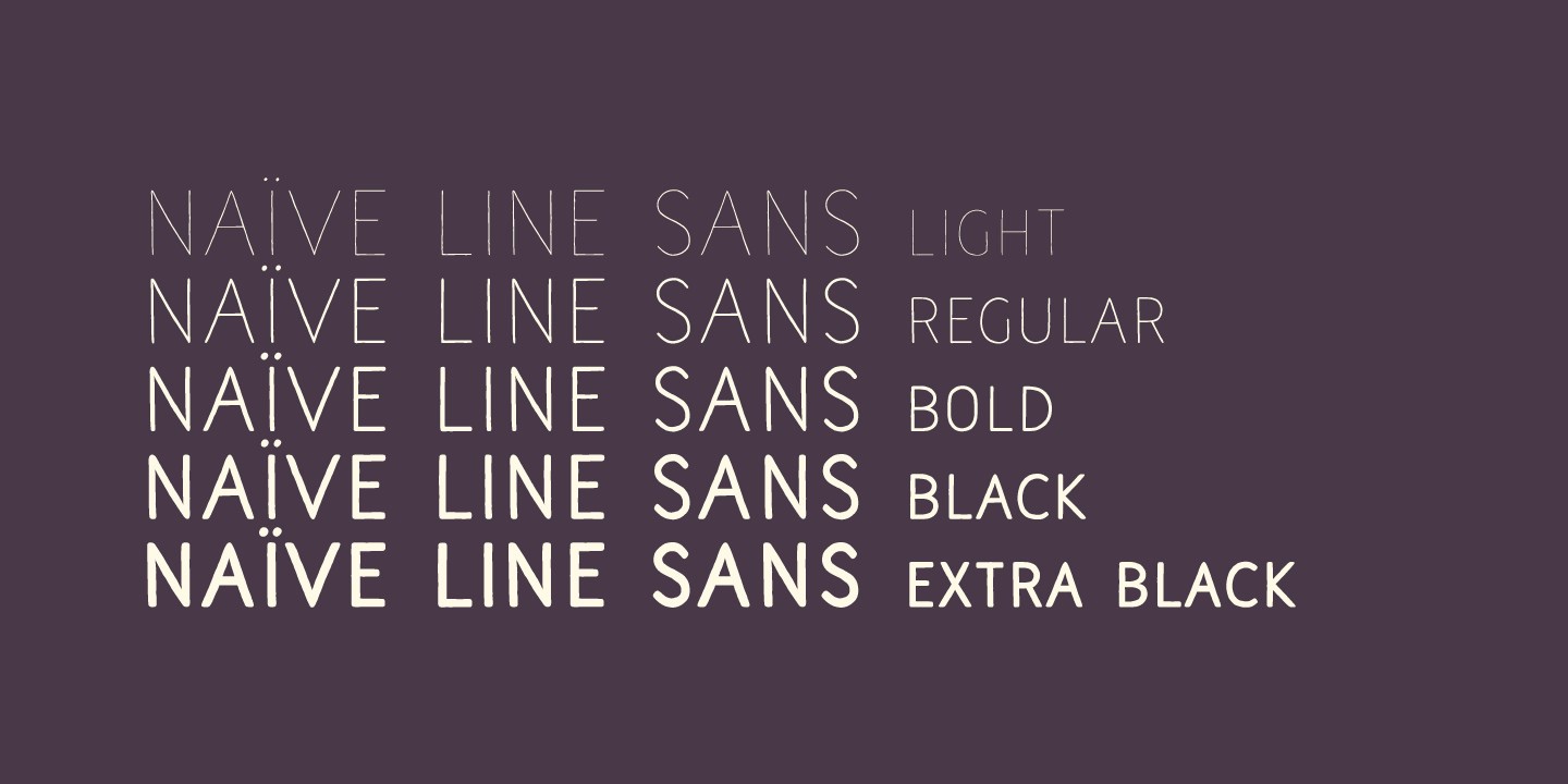 Naive Line Sans Font preview