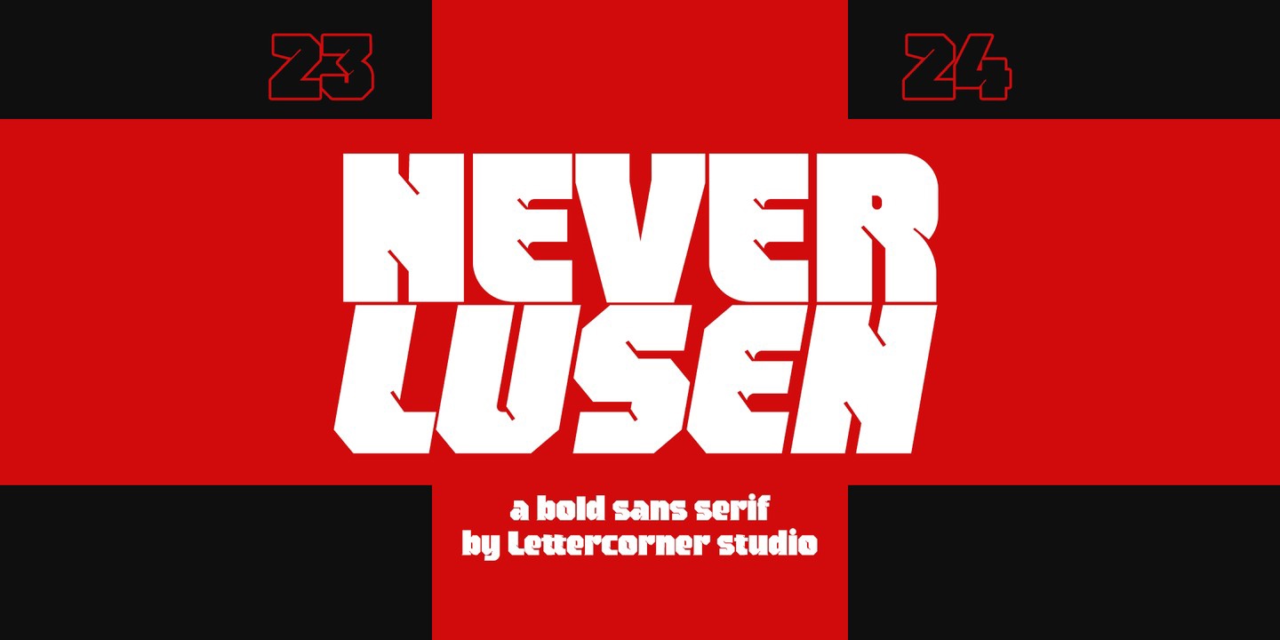 Neverlusen Font preview